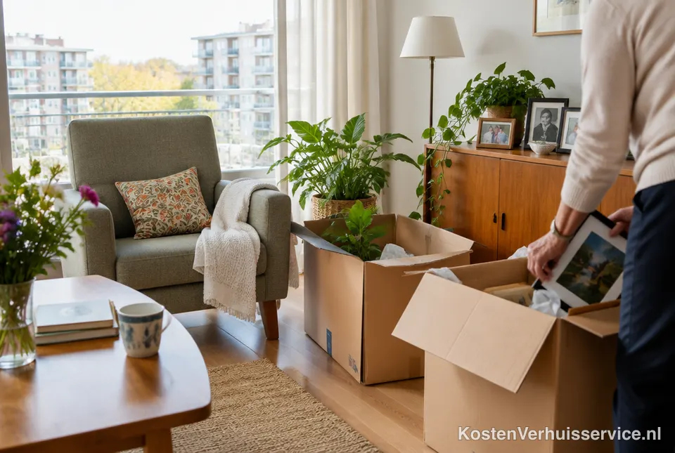 Lichte kamer in een seniorenappartement na de verhuizing